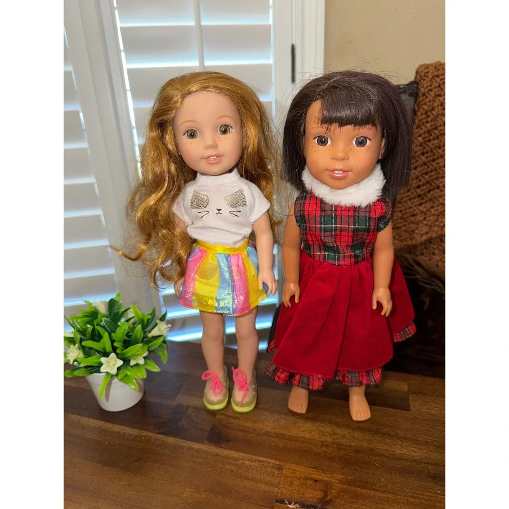 American Girl WellieWishers Willa and Ashlyn Dolls 14.5 Inch Lot of 2